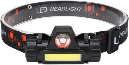 300 Lümen USB şarj edilebilir LED kafa lambası, ayarlanabilir alın lambası, güçlü dış mekan flaşı