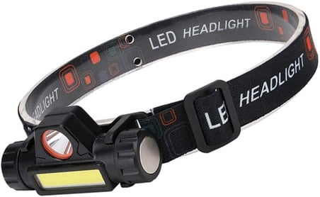300 Lümen USB şarj edilebilir LED kafa lambası, ayarlanabilir alın lambası, güçlü dış mekan flaşı