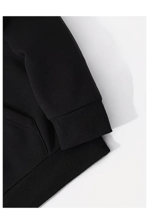 Unisex Balık Baskılı Oversize Hoodie Kapüşonlu Sweatshirt