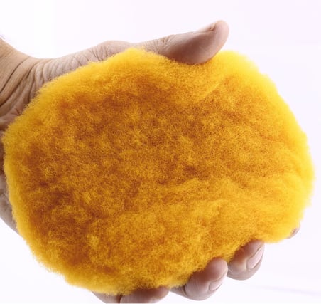 Sarı Renk (3 Adet) Orta Sert Koyun Kuzu Postu Pedi Ø 125 mm Pasta Cila Polisaj Cırt Tabanlı Yün