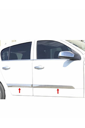 Opel Astra H Krom Yan Kapı Çıtası 4 Prç. 2004-2010 P. Çelik (hb)