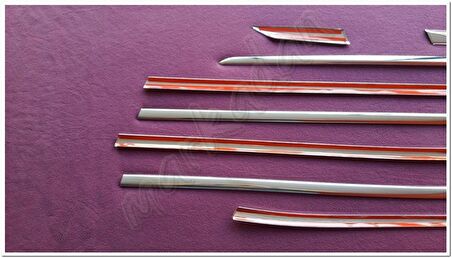 WOC Chrome Peugeot 3008 Krom Cam Çıtası 2016 Sonrası 8 Parça Paslanmaz Çelik