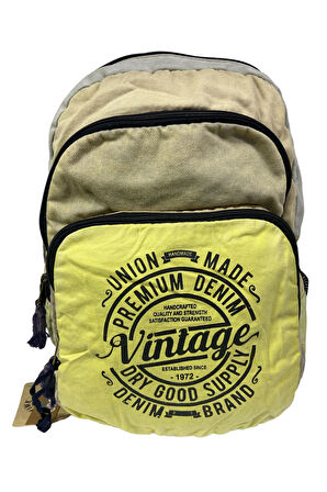 Kaliteli Renkli Vintage Disayn Sırt Gezi Okul Seyahat Çantası 30 cm x 42 cm