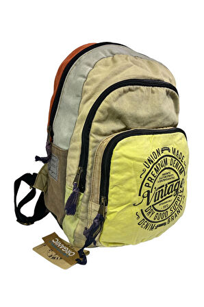 Kaliteli Renkli Vintage Disayn Sırt Gezi Okul Seyahat Çantası 30 cm x 42 cm