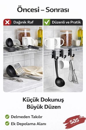 4 Adet Plastik Askı Metal Banyo Mutfak Rafları Için