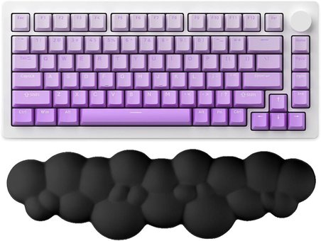 Bulut Şekilli Klavye Bilek Desteği Ergonomik &amp; Konforlu Memory Foam Kaymaz Taban Bilek Yastığı (Pembe)