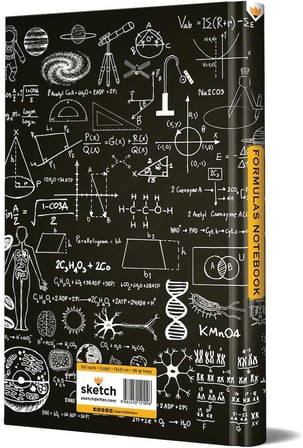Bilim Ve Geometri Temalı Çizgili Not Defteri – 13x21 Cm Sert Kapak 192 Sayfa