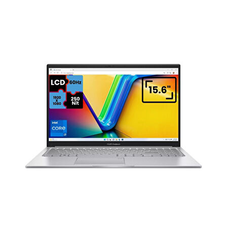 Asus Vivobook 15 X1504VAA18-NJ396A18 İntel Core İ7-1355U 16GB 1TB SSD Freedos 15.6" FHD Taşınabilir Bilgisayar