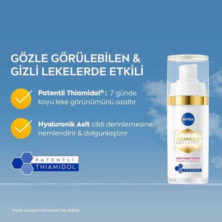 Luminous630 Thiamidol Etkili Leke Karşıtı Cilt Serumu 30ml, Hyaluronik Asit, Cilt Tonu Eşitleyici,Aydınlık Görünüm