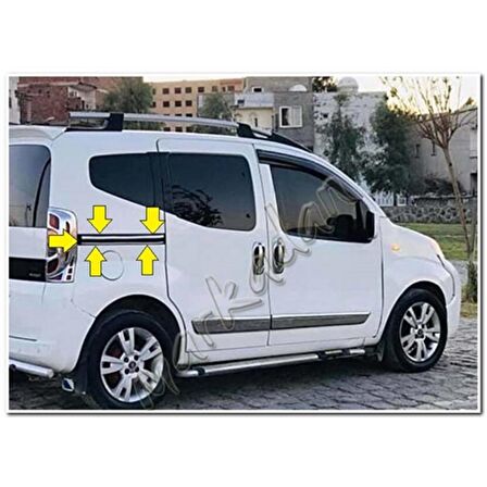 Markadan Fiat Fiorino Krom Sürgülü Kapı Çıtası 2008 Sonrası 4 Parça Paslanmaz Çelik