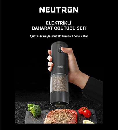 Neutron NTL-PG-33D Elektrikli Çiftli Baharat Öğütücü