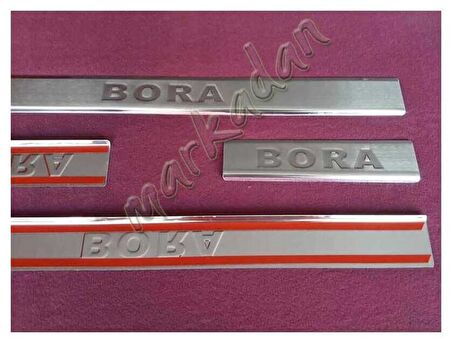 WOC Chrome VW Bora Krom Kapı Eşiği 1998-2004 4 Parça Paslanmaz Çelik