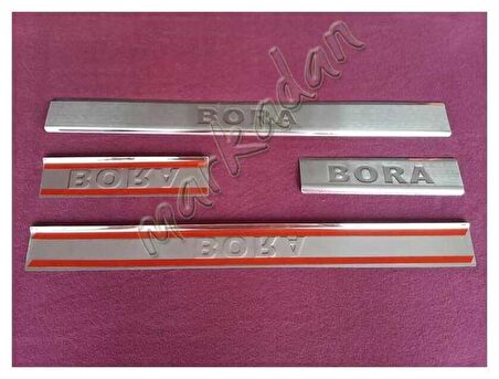 WOC Chrome VW Bora Krom Kapı Eşiği 1998-2004 4 Parça Paslanmaz Çelik