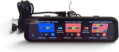 Navigold Q8 9.35" IPS Dokunmatik Ekranlı Çift Kameralı Akıllı Dikiz Aynası DVR Araç İçi Kayıt ve Geri Görüş Kamerası (ADAS Destekli)