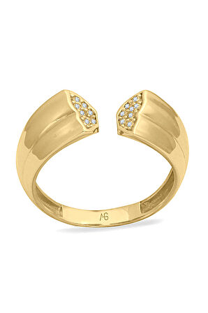 Altın Bombeli Kelebek Yüzük