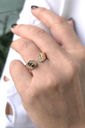 Altın Bombeli Kelebek Yüzük