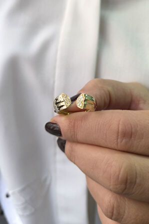 Altın Bombeli Kelebek Yüzük