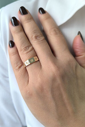 Altın Vida Model Köşelli Taşsız Yüzük