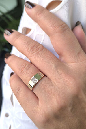 Köşeli Altın Minimal Yüzük