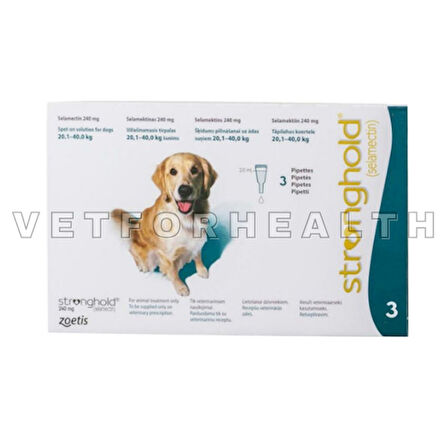 Stronghold 20-40 Kg Köpekler için Damla 240 mg 3 Pipet SKT:12.25