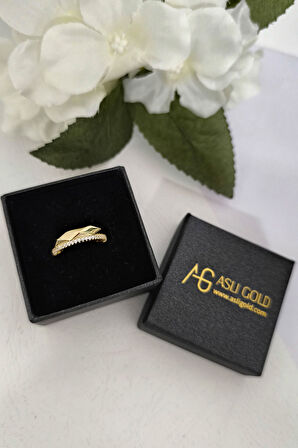 Altın Taşlı Pave Yüzük