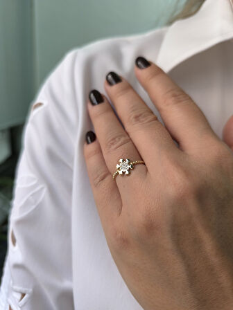 Altın Minimal Kartanesi Yüzük