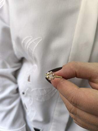 Altın Minimal Kartanesi Yüzük