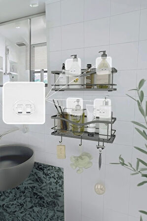 10 Adet 7x7cm Yedek Süper Güçlü Yapışkanlı Askı, 20KG Banyo - Mutfak Raf Tutucu Sticker, Delmesiz