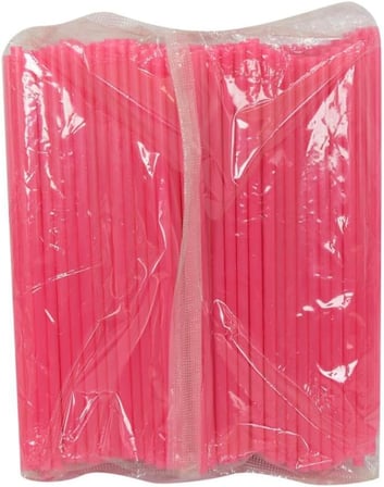 Körüksüz Pipet Ayran Kola Meşrubat Pipeti 19 Cm Kırmızı 150 Adet Paket