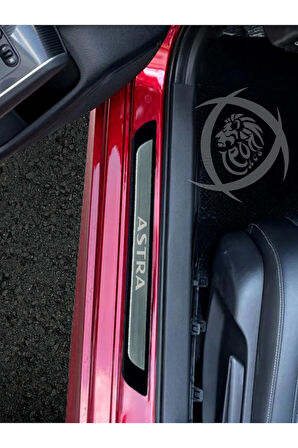 Opel Astra J 2009-2015 Modeller Krom Kapı Eşiği 4 Parça Paslanmaz Çelik ABS Çerçeve
