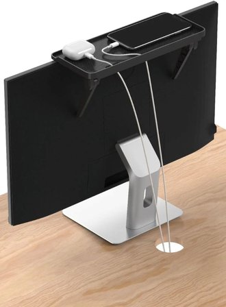 Monitör Üstü Stand Organizer Düzenleyici Raf TV Üstü Stand Ekran Üstü Raf Kurulumsuz Ayarlanabilir Monitör Rafı Masaüstü Düzenleyici Kaymaz Yüzey TV Rafı