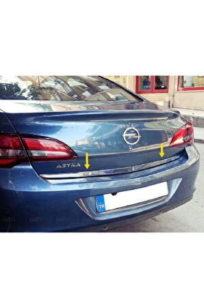 Opel Astra J Uyumlu Krom Bagaj Alt Çıtası 2009-2015 Arası Paslanmaz Çelik Sedan