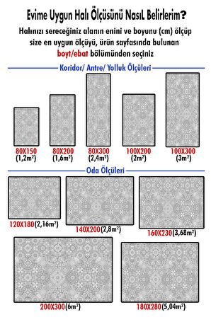 Modern Desenli Kaymaz Tabanlı Yıkanabilir Leke Tutmaz Dot Taban Halı