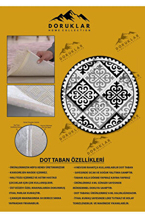 Kaymaz Tabanlı Makinede Yıkanabilir Dijital Baskı Modern Desenli Dot Taban Halı