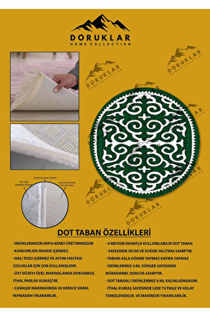 Kaymaz Tabanlı Makinede Yıkanabilir Dijital Baskı Modern Desenli Dot Taban Halı