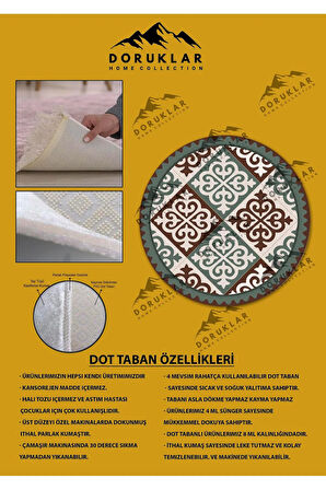 Kaymaz Tabanlı Makinede Yıkanabilir Dijital Baskı Modern Desenli Dot Taban Halı