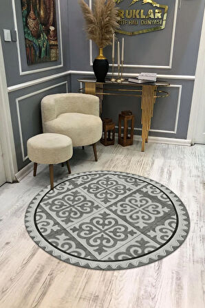 Kaymaz Tabanlı Makinede Yıkanabilir Dijital Baskı Modern Desenli Dot Taban Halı