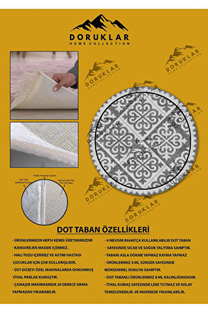 Kaymaz Tabanlı Makinede Yıkanabilir Dijital Baskı Modern Desenli Dot Taban Halı