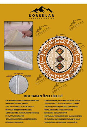 Kaymaz Tabanlı Makinede Yıkanabilir Dijital Baskı Modern Desenli Dot Taban Halı