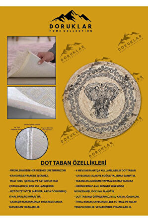 Kaymaz Tabanlı Makinede Yıkanabilir Dijital Baskı Modern Desenli Dot Taban Halı