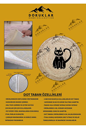 Kaymaz Tabanlı Makinede Yıkanabilir Dijital Baskı Modern Desenli Dot Taban Halı