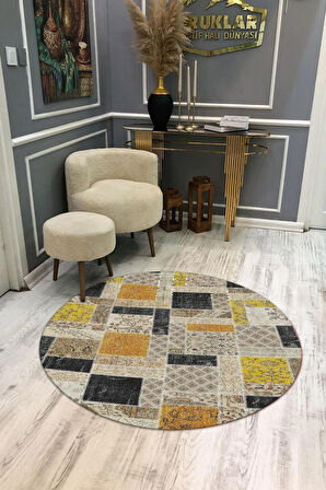 Kaymaz Tabanlı Makinede Yıkanabilir Dijital Baskı Modern Desenli Dot Taban Halı