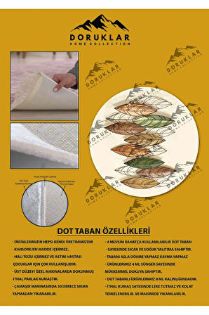 Kaymaz Tabanlı Makinede Yıkanabilir Dijital Baskı Modern Desenli Dot Taban Halı