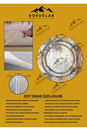 Kaymaz Tabanlı Makinede Yıkanabilir Dijital Baskı Modern Desenli Dot Taban Halı