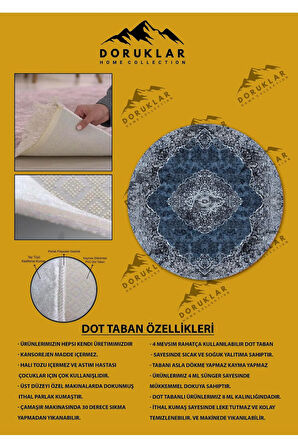 Kaymaz Tabanlı Makinede Yıkanabilir Dijital Baskı Modern Desenli Dot Taban Halı