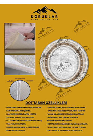 Kaymaz Tabanlı Makinede Yıkanabilir Dijital Baskı Modern Desenli Dot Taban Halı