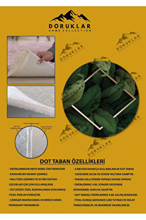Kaymaz Tabanlı Makinede Yıkanabilir Dijital Baskı Modern Desenli Dot Taban Halı
