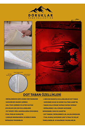 Kaymaz Taban Makinede Yıkanabilir Lilith Desenli Çocuk Halısı