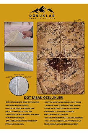 Kaymaz Taban Makinada Yıkanabilir Harry Potter Desenli Çocuk Halısı