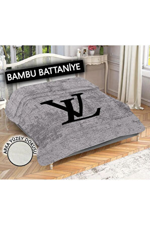 Dekoratif Modern Desenli %100 Bambu Kumaşlı Battaniye